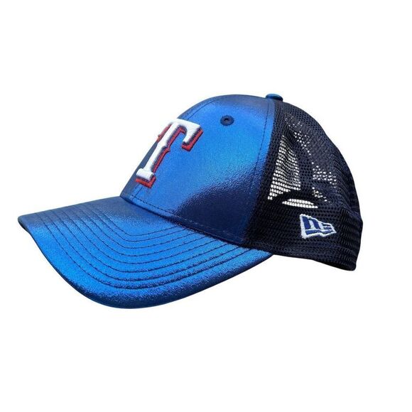 Texas Rangers New Era 9FORTY Trucker Hat Blue MLB Baseball Cap - Picture 3 of 7